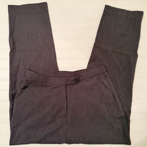 Investments Charcoal Gray Pull-On Stretch Work Pants - Picture 1 of 5